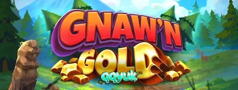 Tampilan visual slot Gnaw’n Gold dengan tema alam dan berang-berang